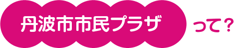 丹波市市民プラザって？